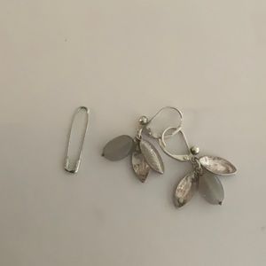 Silver pod earrings